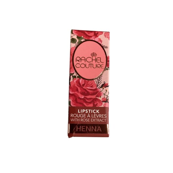 Rachel Couture Henna Lipstick With Rose Extract Vegan Matte Finish 0.126 Oz New - Picture 2 of 4